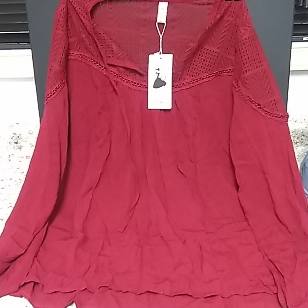 Boho flow tunic blouse